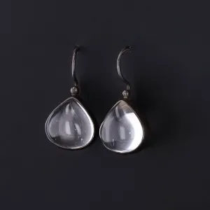 Vintage Pools of Light Earrings in Sterling Silver