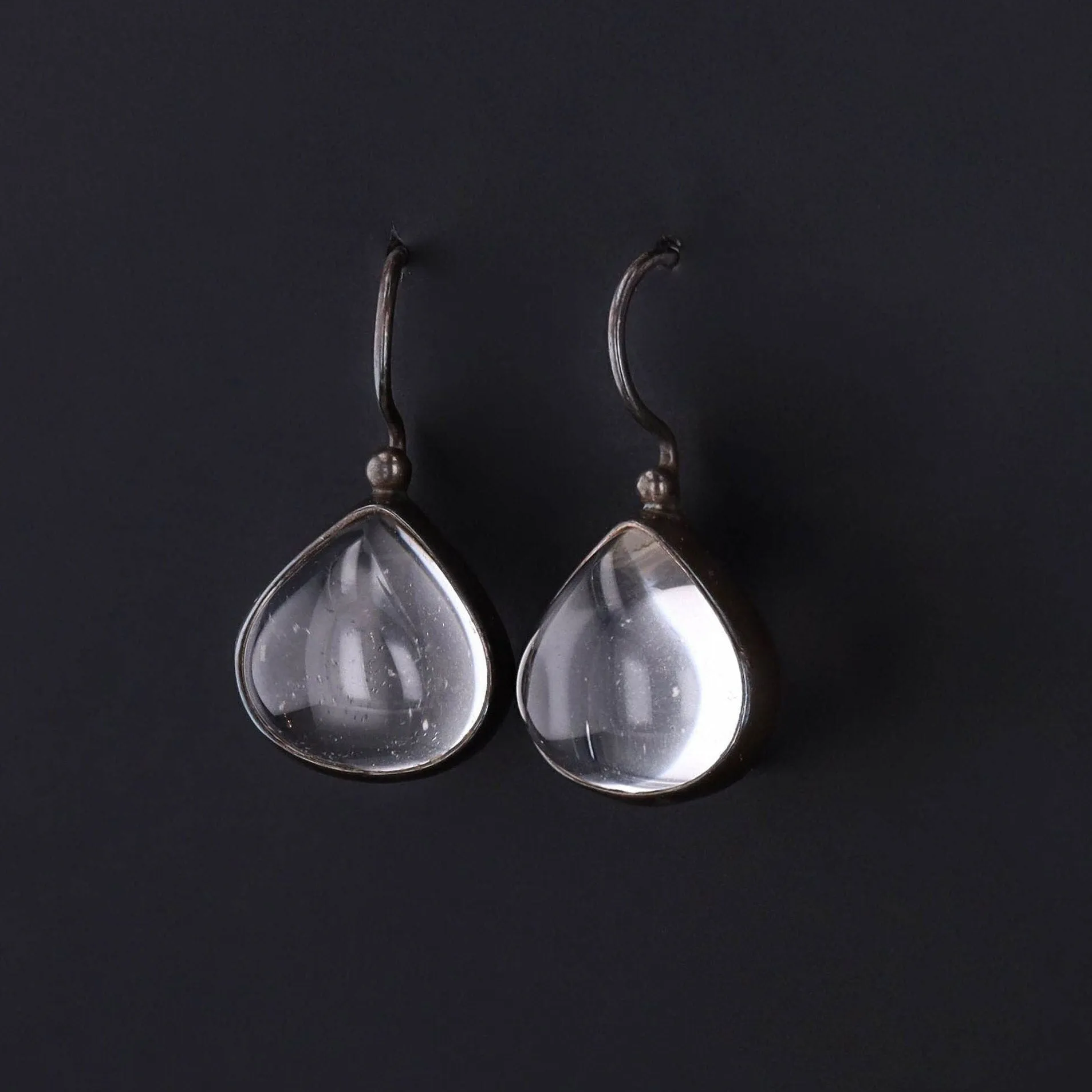 Vintage Pools of Light Earrings in Sterling Silver