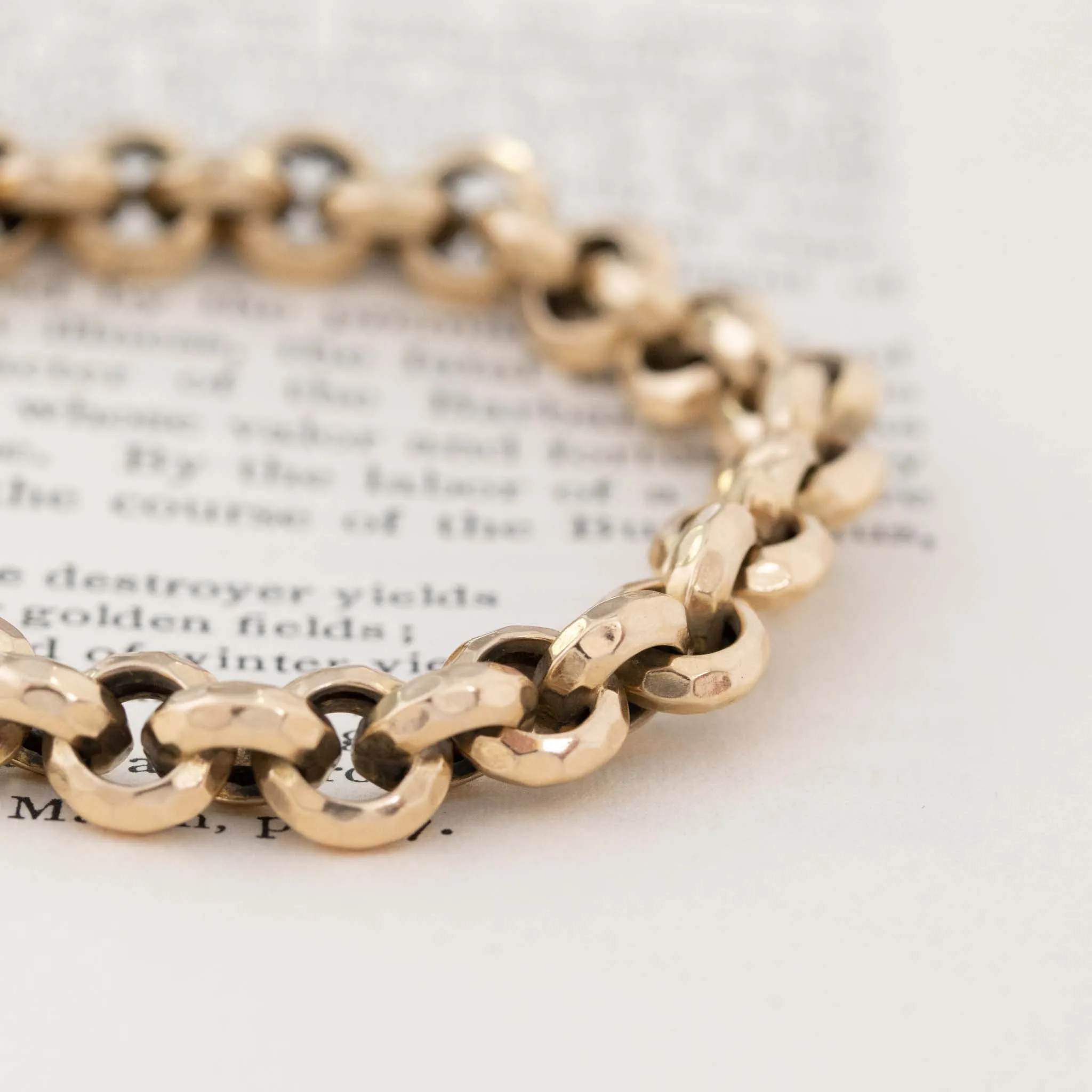 Vintage Rolo Chain Bracelet, 14kt
