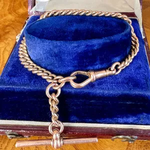 Vintage Watch Chain Curb Link Bracelet