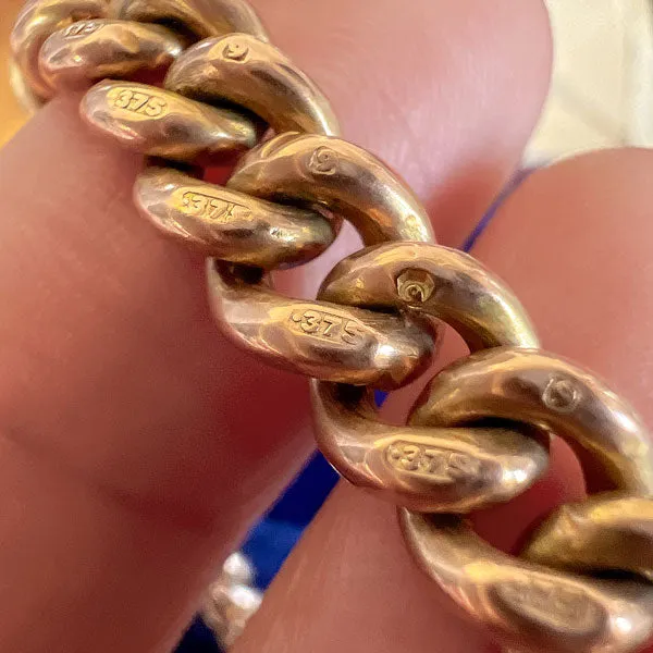 Vintage Watch Chain Curb Link Bracelet