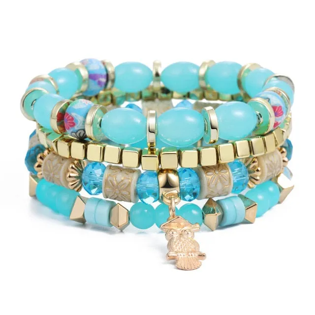 Vintage Wristband Beaded Bracelet for Women Anniversary Jewelry