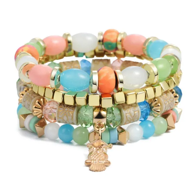 Vintage Wristband Beaded Bracelet for Women Anniversary Jewelry