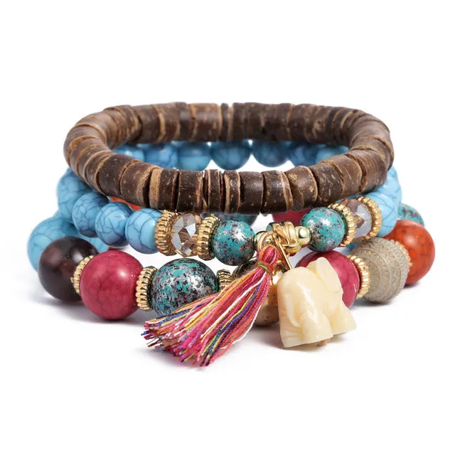 Vintage Wristband Beaded Bracelet for Women Anniversary Jewelry