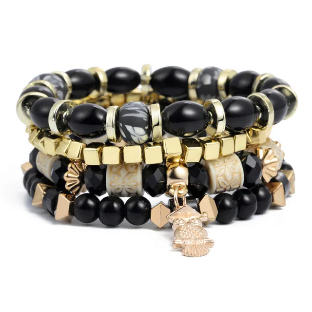 Vintage Wristband Beaded Bracelet for Women Anniversary Jewelry