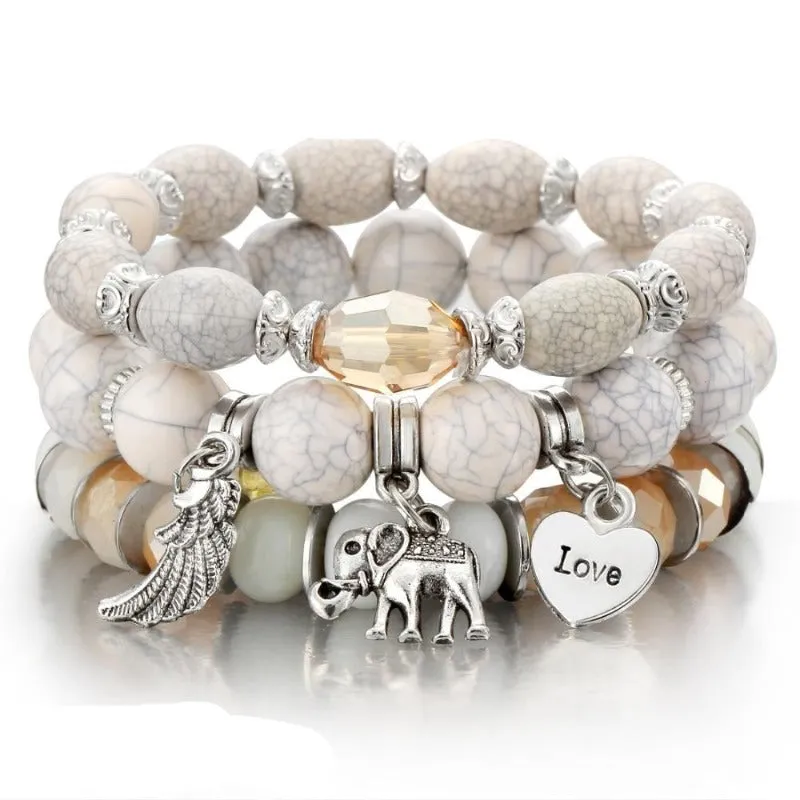 Vintage Wristband Beaded Bracelet for Women Anniversary Jewelry