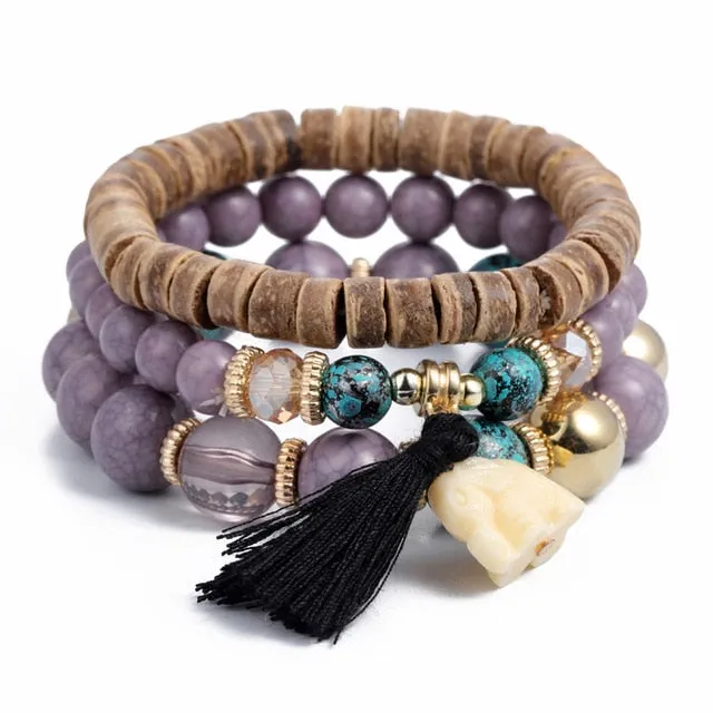 Vintage Wristband Beaded Bracelet for Women Anniversary Jewelry
