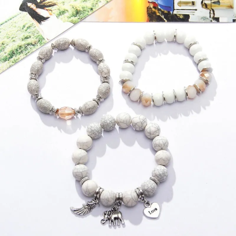 Vintage Wristband Beaded Bracelet for Women Anniversary Jewelry