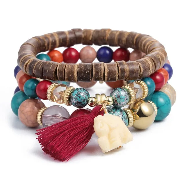 Vintage Wristband Beaded Bracelet for Women Anniversary Jewelry
