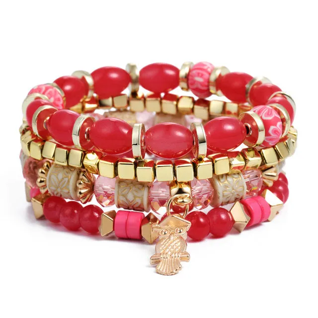 Vintage Wristband Beaded Bracelet for Women Anniversary Jewelry