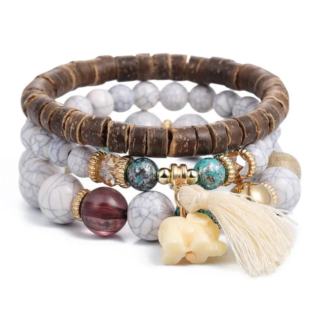 Vintage Wristband Beaded Bracelet for Women Anniversary Jewelry