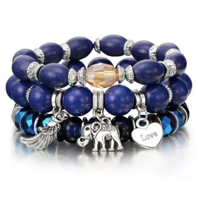 Vintage Wristband Beaded Bracelet for Women Anniversary Jewelry