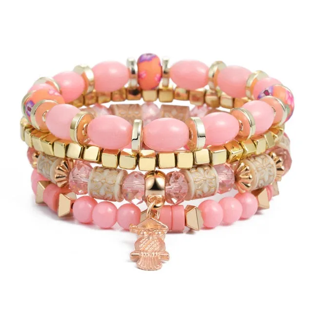 Vintage Wristband Beaded Bracelet for Women Anniversary Jewelry