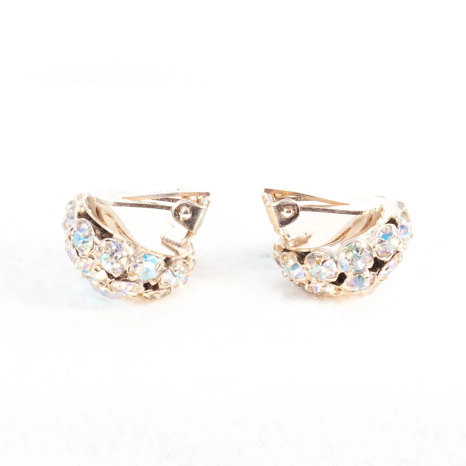 Weiss Aurora Borealis Rhinestone Earrings