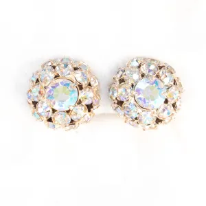 Weiss Aurora Borealis Rhinestone Earrings