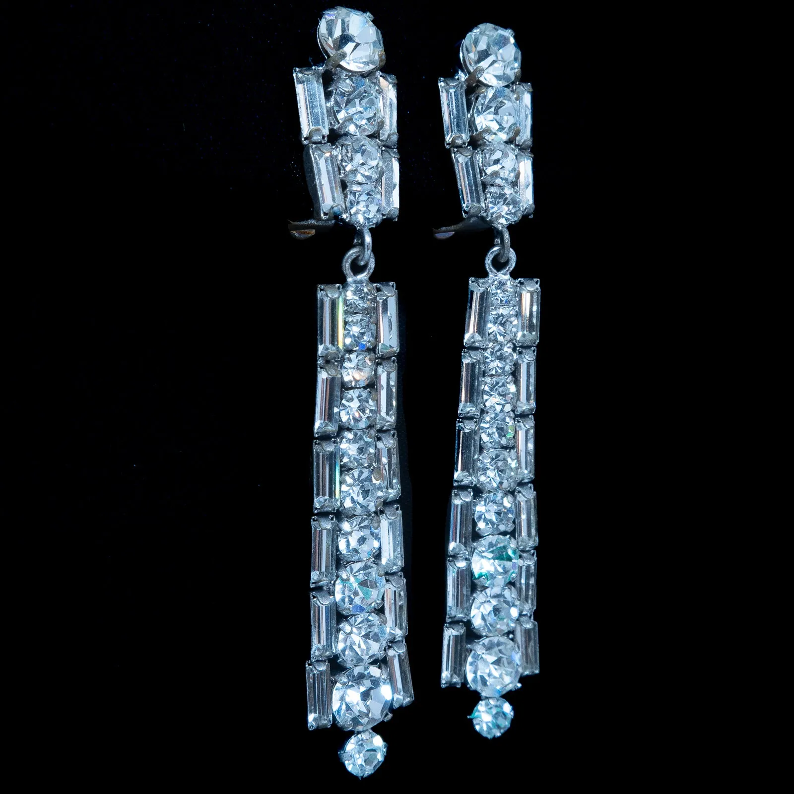 West Germany Rhinestone Earrings