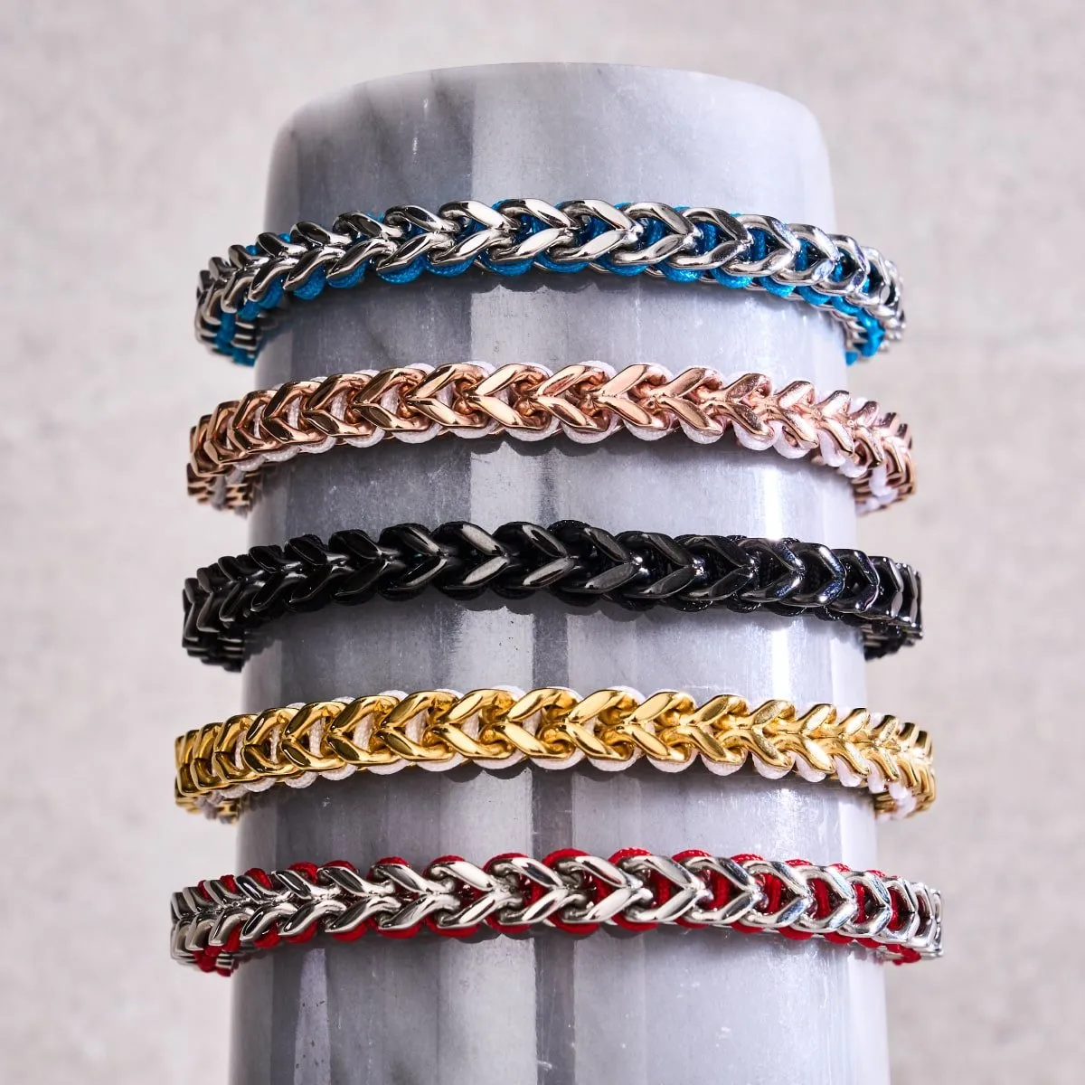 White x Gold | Gaia Wheat Chain Bracelet