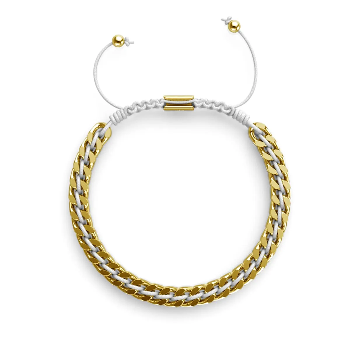 White x Gold | Gaia Wheat Chain Bracelet