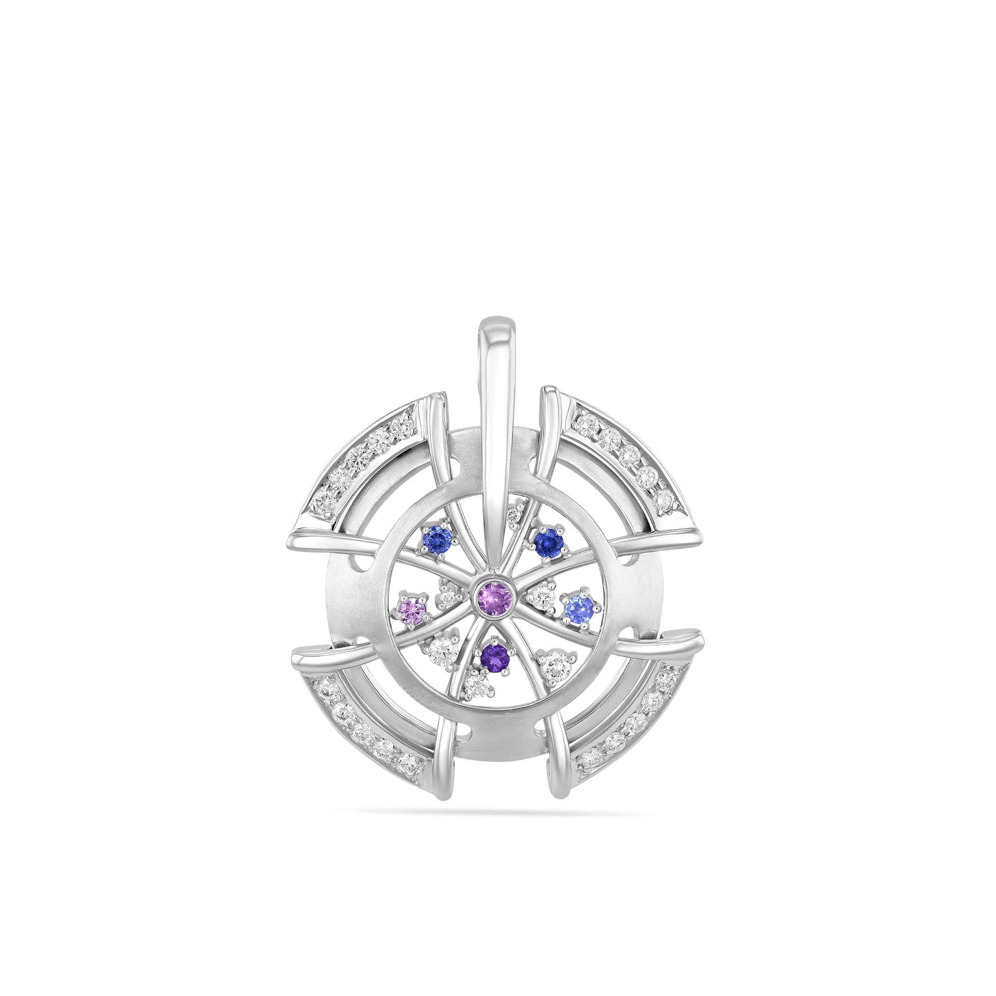 Windmill IV Diamond and Sapphire Pendant