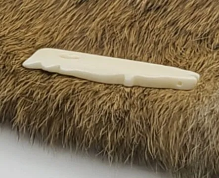 Wolf Pendant, Cow Bone, Hand Carved  for Necklaces, Bracelets, Earrings, Chokers, Regalia, Decoration
