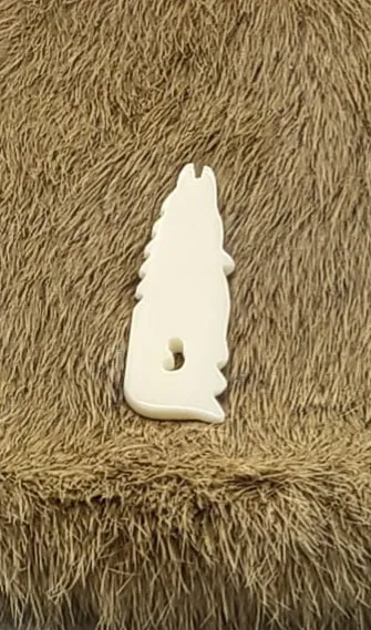 Wolf Pendant, Cow Bone, Hand Carved  for Necklaces, Bracelets, Earrings, Chokers, Regalia, Decoration