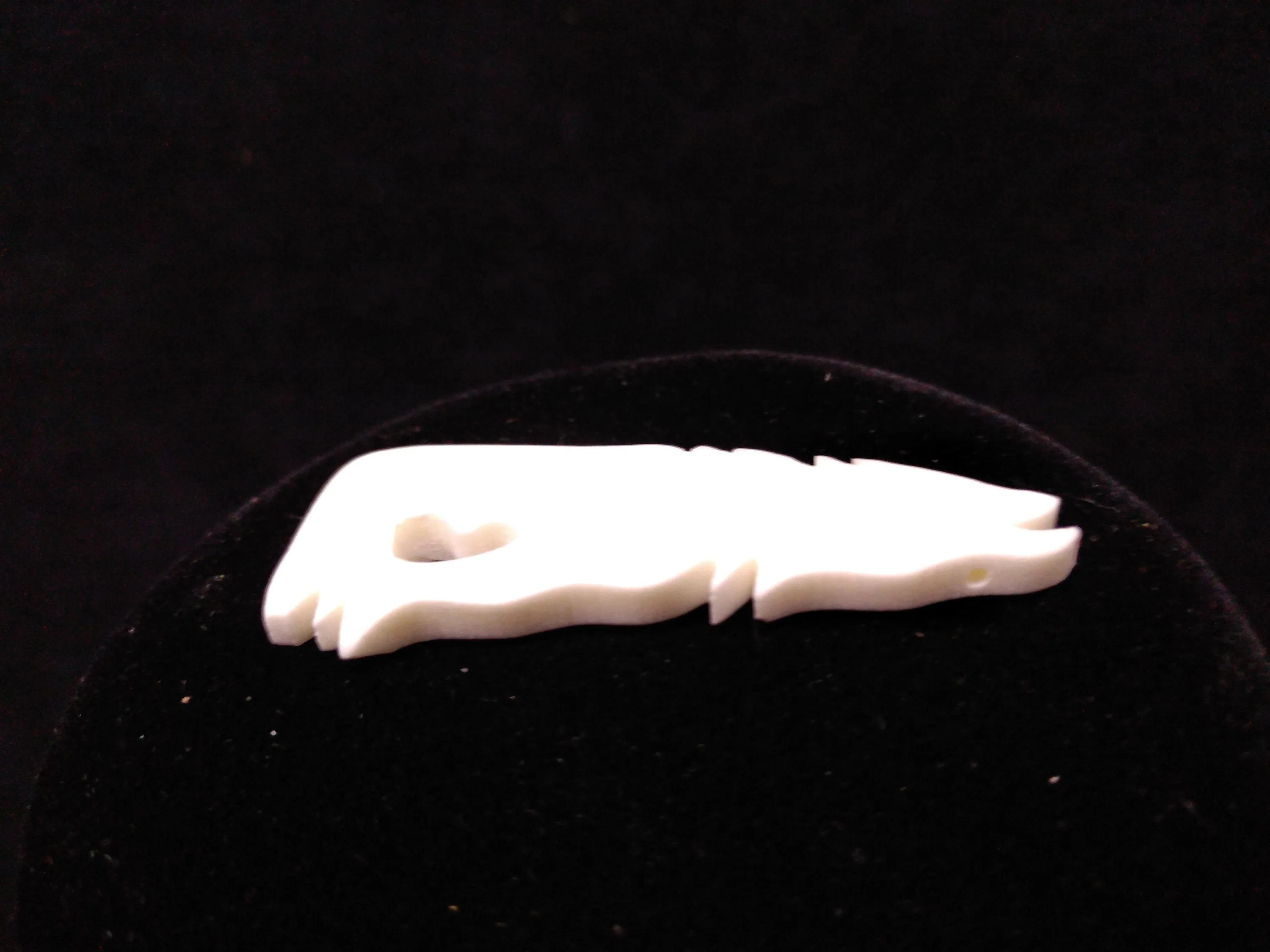 Wolf Pendant, Cow Bone, Hand Carved  for Necklaces, Bracelets, Earrings, Chokers, Regalia, Decoration