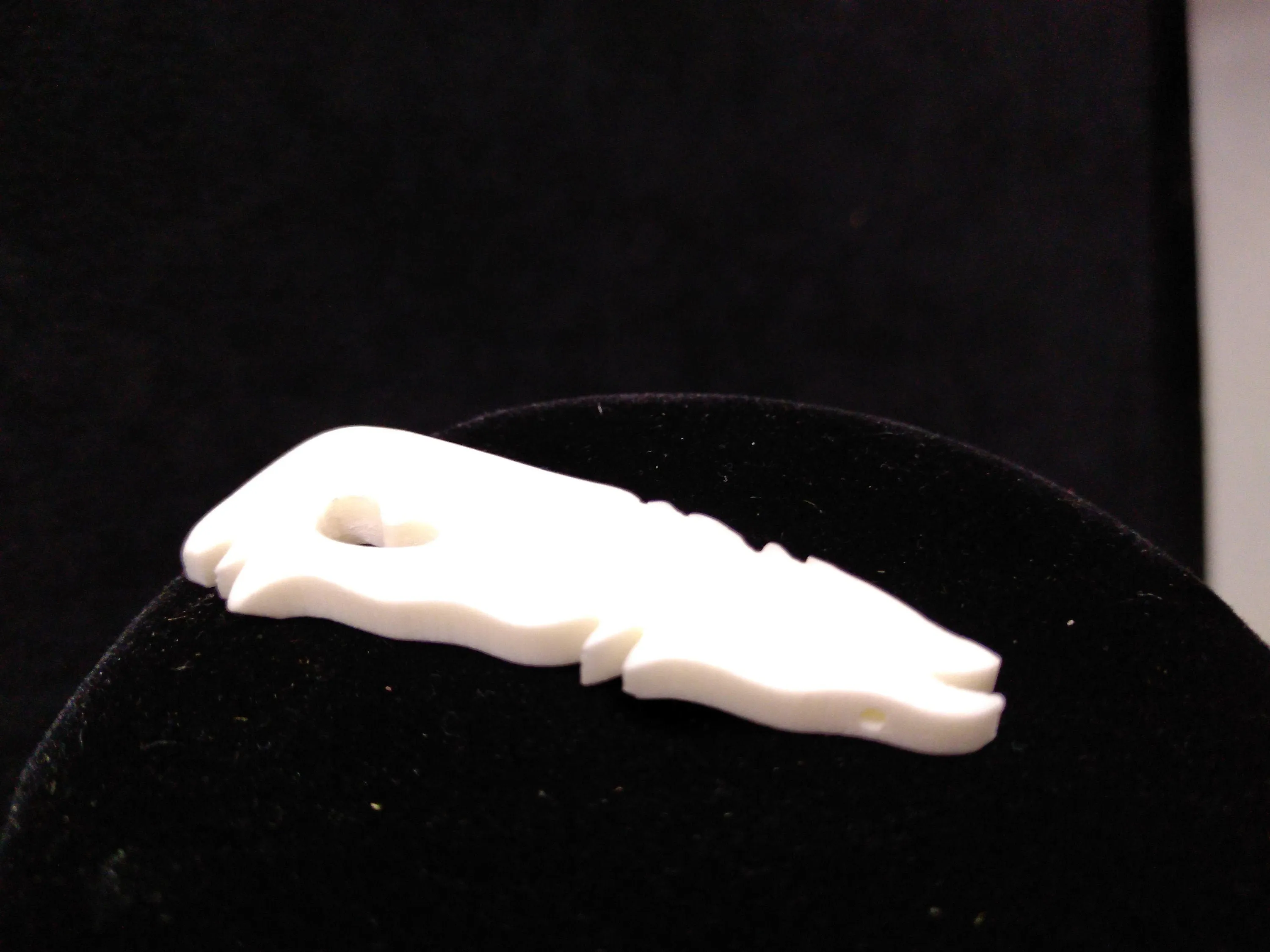 Wolf Pendant, Cow Bone, Hand Carved  for Necklaces, Bracelets, Earrings, Chokers, Regalia, Decoration