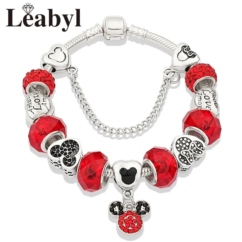 Women's Crystal Bead Charm Bracelets