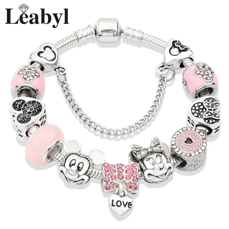Women's Crystal Bead Charm Bracelets