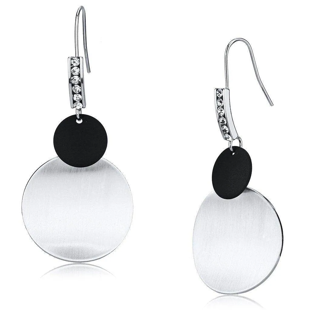 Women's Earrings - Three Tiered Iron Earrings with Top