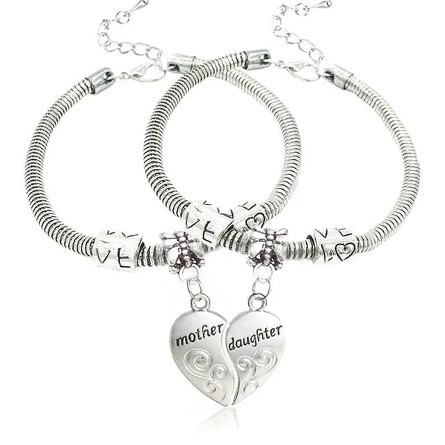 XIAOJINGLING 1pcs/2pcs/3pcs Fashion Jewelry Bracelet Mother and Daughter Gifts Best Friend / Sister Gifts Bracelets For Women