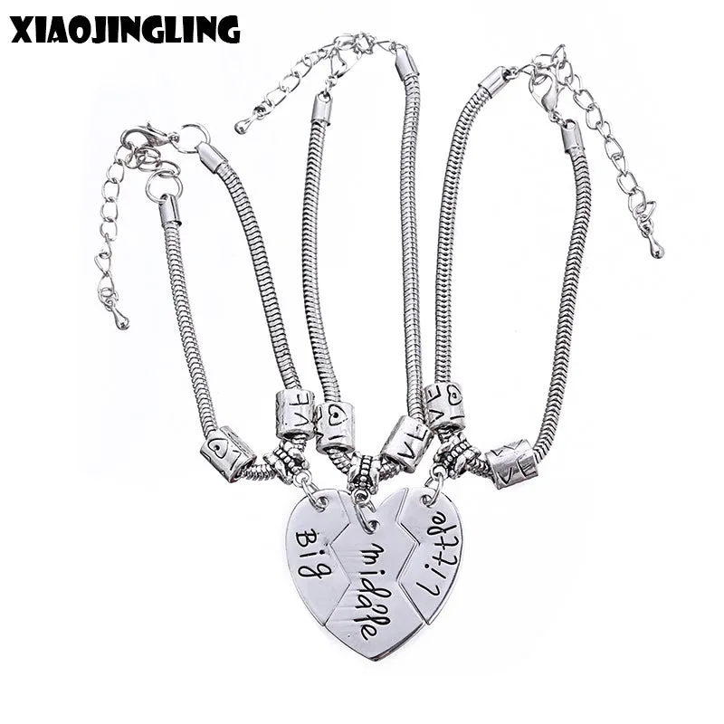 XIAOJINGLING 1pcs/2pcs/3pcs Fashion Jewelry Bracelet Mother and Daughter Gifts Best Friend / Sister Gifts Bracelets For Women
