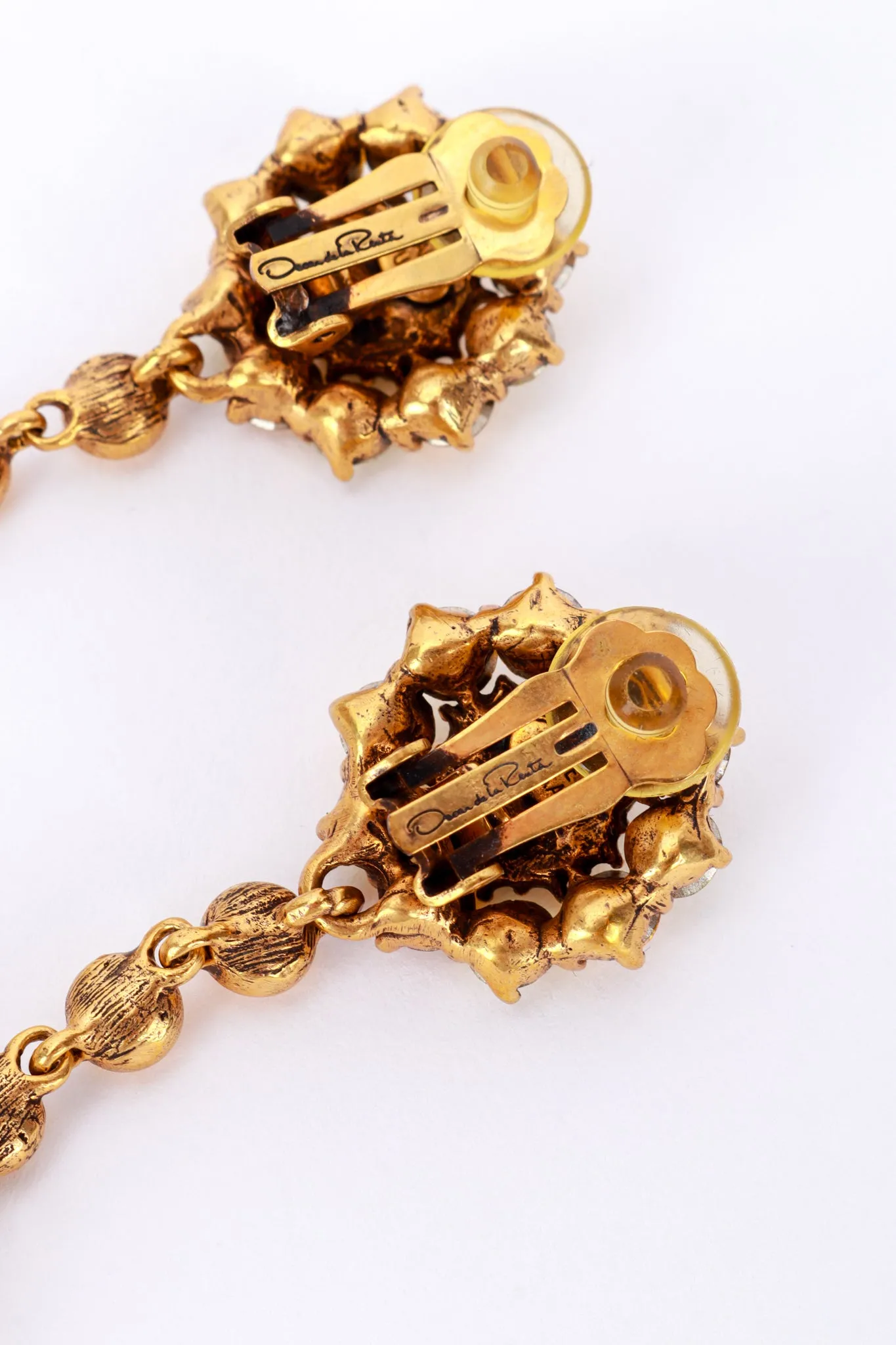 Yellows Crystal Flower Burst Drop Earrings