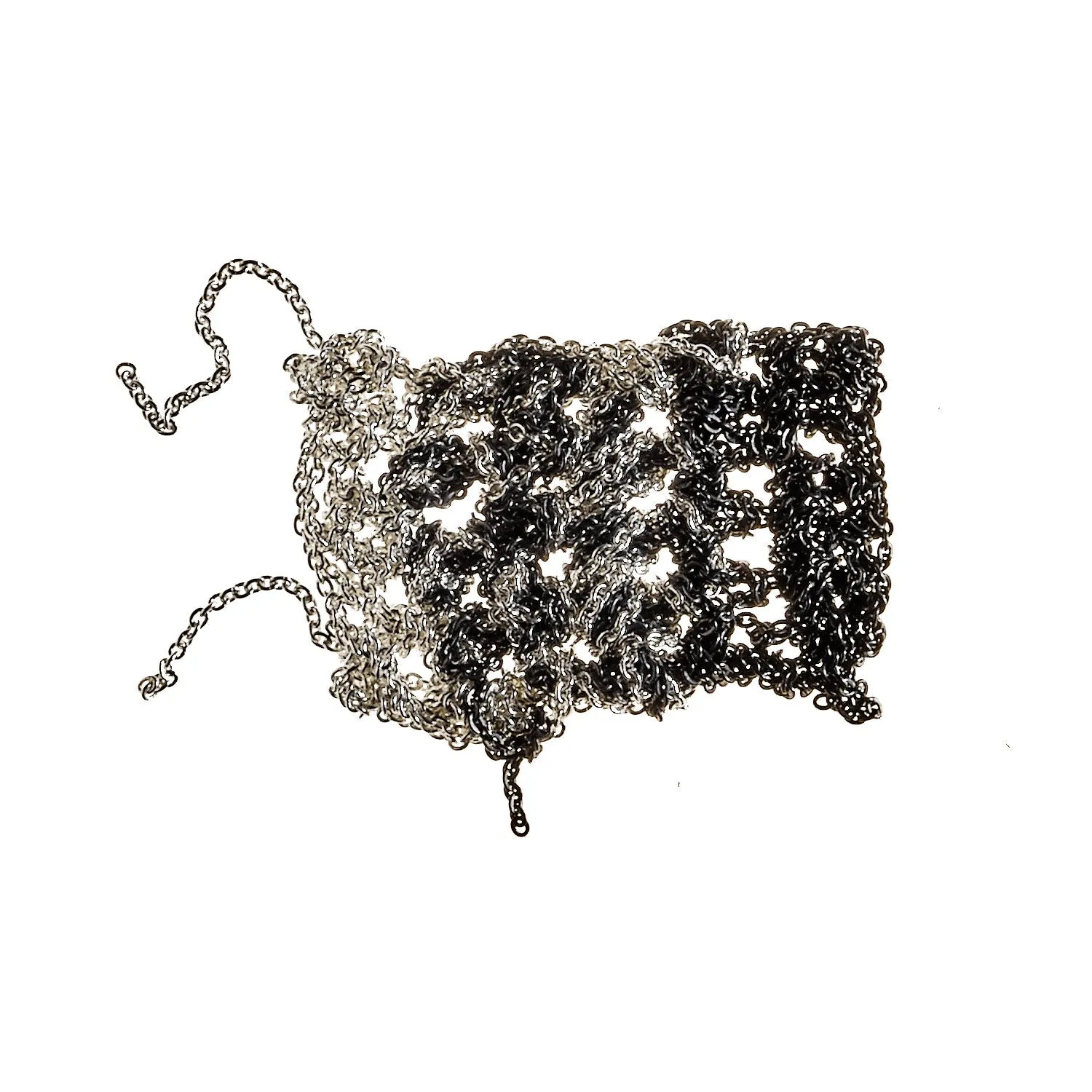 Zig Zag Bracelet in Midnight   Silver