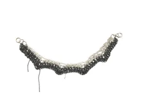 Zig Zag Bracelet in Midnight   Silver