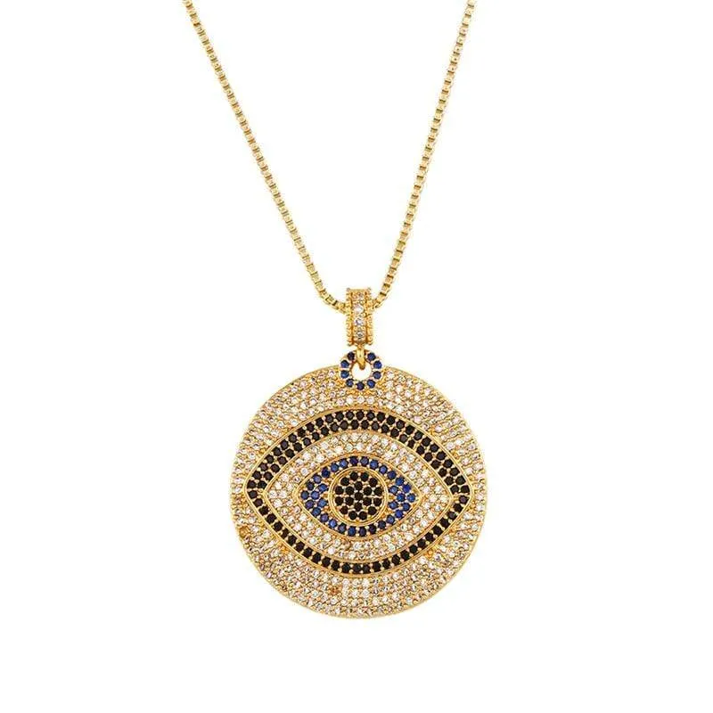 Zirconia Evil Eye Necklaces