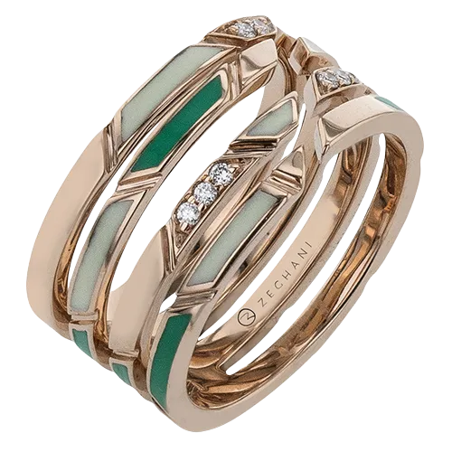 ZR2580 Color Ring in 14k Gold with Diamonds